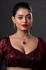 Sparkling & Radiant Ruby Red Necklace
