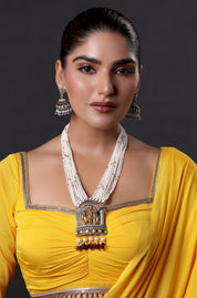 Radha Krishna Long Haar Multi Strands Gold Plated Necklace