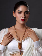 Gold Link Chain with Precious Stone