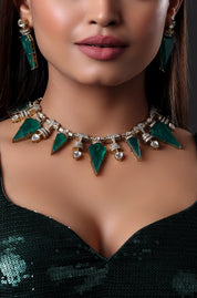 Beautiful American Diamond Studded Handcrafted Stylish Necklace