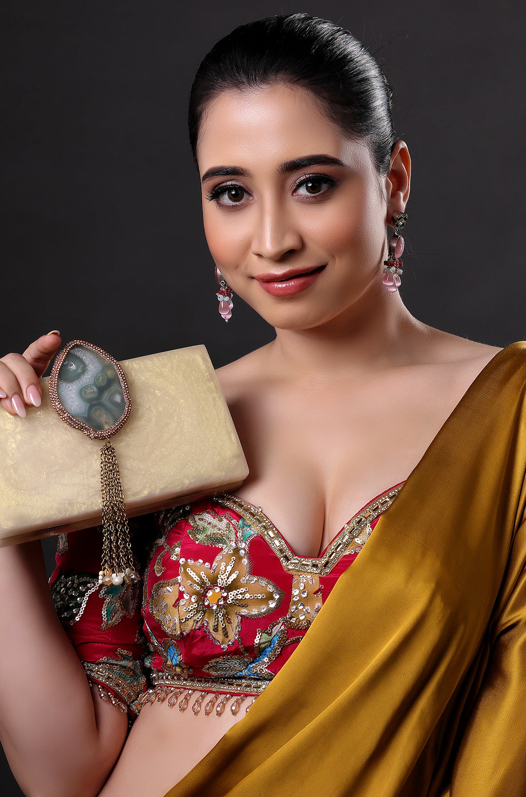 Ivory Gold Baroque Minaudiere Clutches