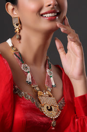 Designer Gold Plated Royal Kundan & Pendant Necklace