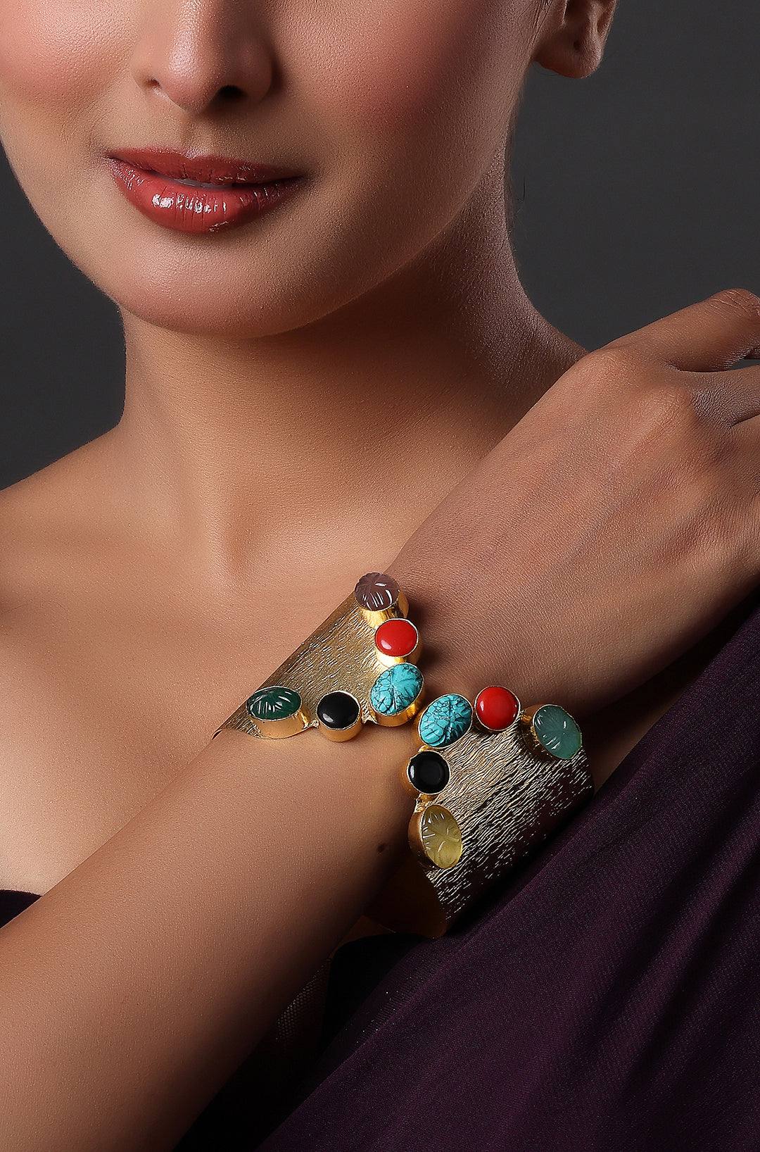 Natural Tibetan Turquoise And Coral Bracelet