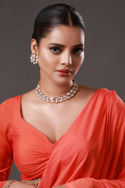 Rose Gold Kundan Choker Necklace