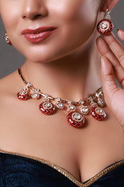 Urvashi Red Polki Necklace