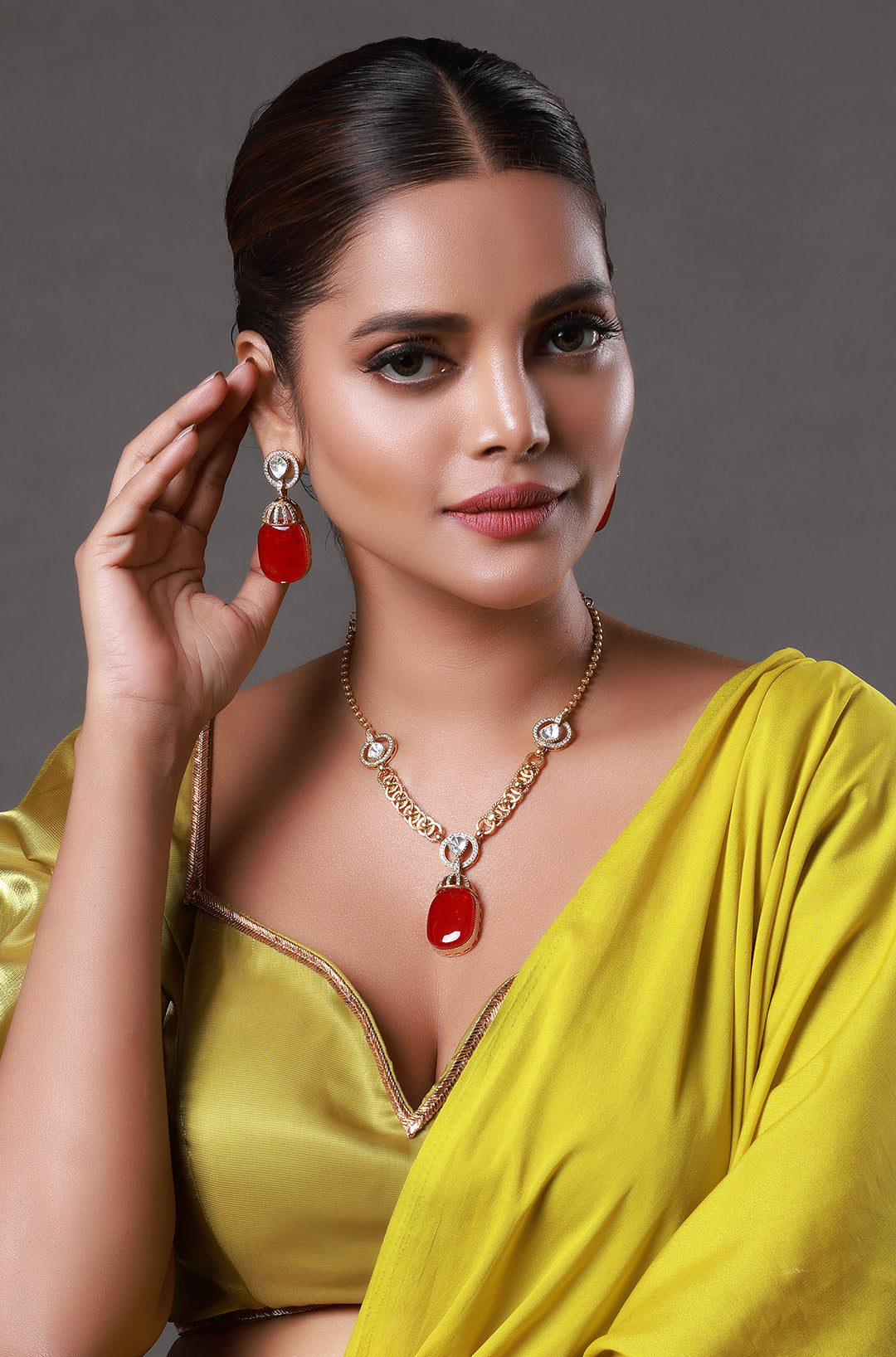 Royal Red Stone Kundan Necklace