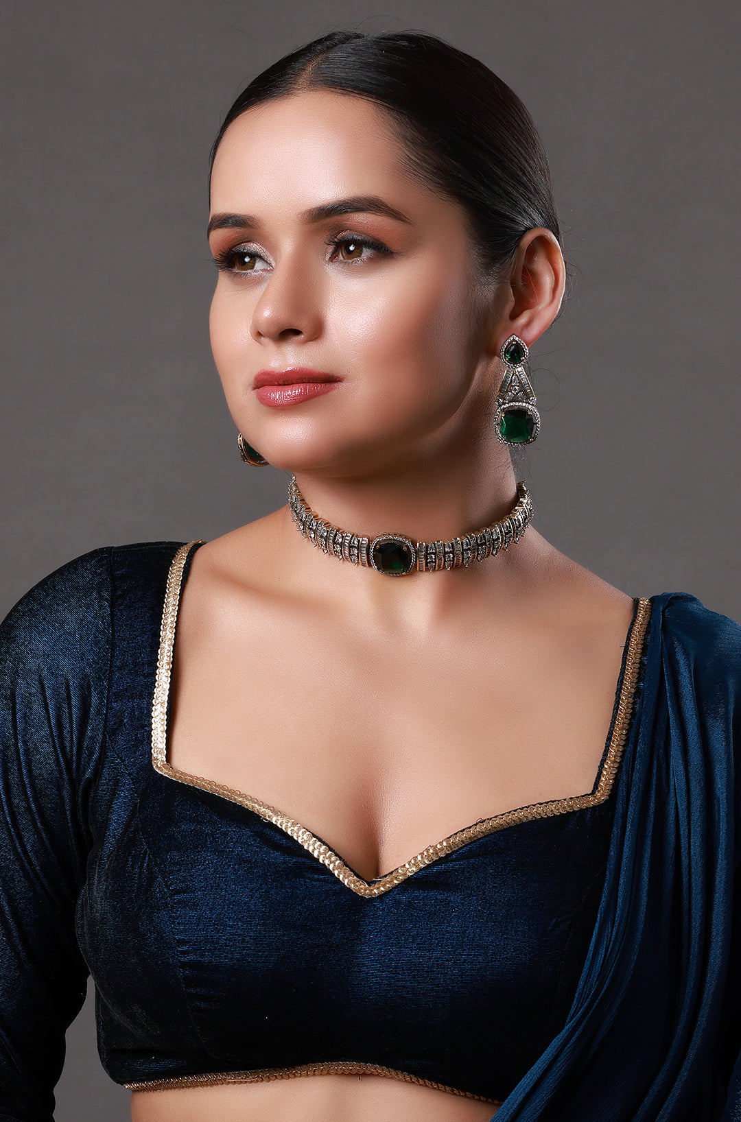 Emerald Clarry Hasli Victorian Choker Necklace
