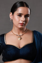 Gold Plated Kundan Polki Handcrafted Necklace