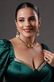 Premium Kundan Maisonette Elephant Gold Plated Necklace