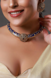 Gold Plated Traditional Rajwadi Hasli Necklace