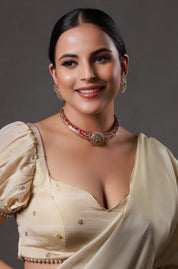 Gold Plated Traditional Rajwadi Hasli Necklace