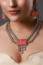 Doublet Stone Double Layer Victorian Necklace