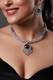 Sparkling Elegance Radiant Brilliance American Diamond Choker Necklace