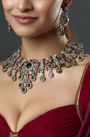 Luxury Multi-Stone Bridal Kundan Choker Necklace