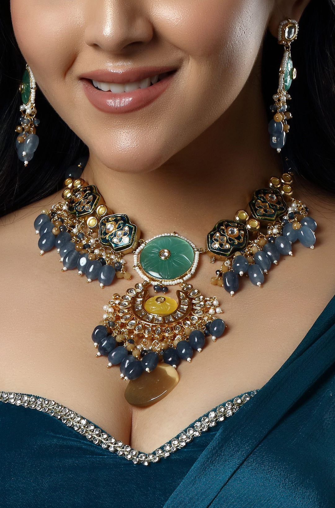 Peacock Palette Festive Choker Necklace