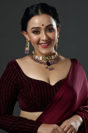 Mughal Plum & Mint Ensemble Necklace