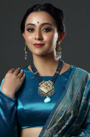 Mughal Blue & Gold Imperial Necklace