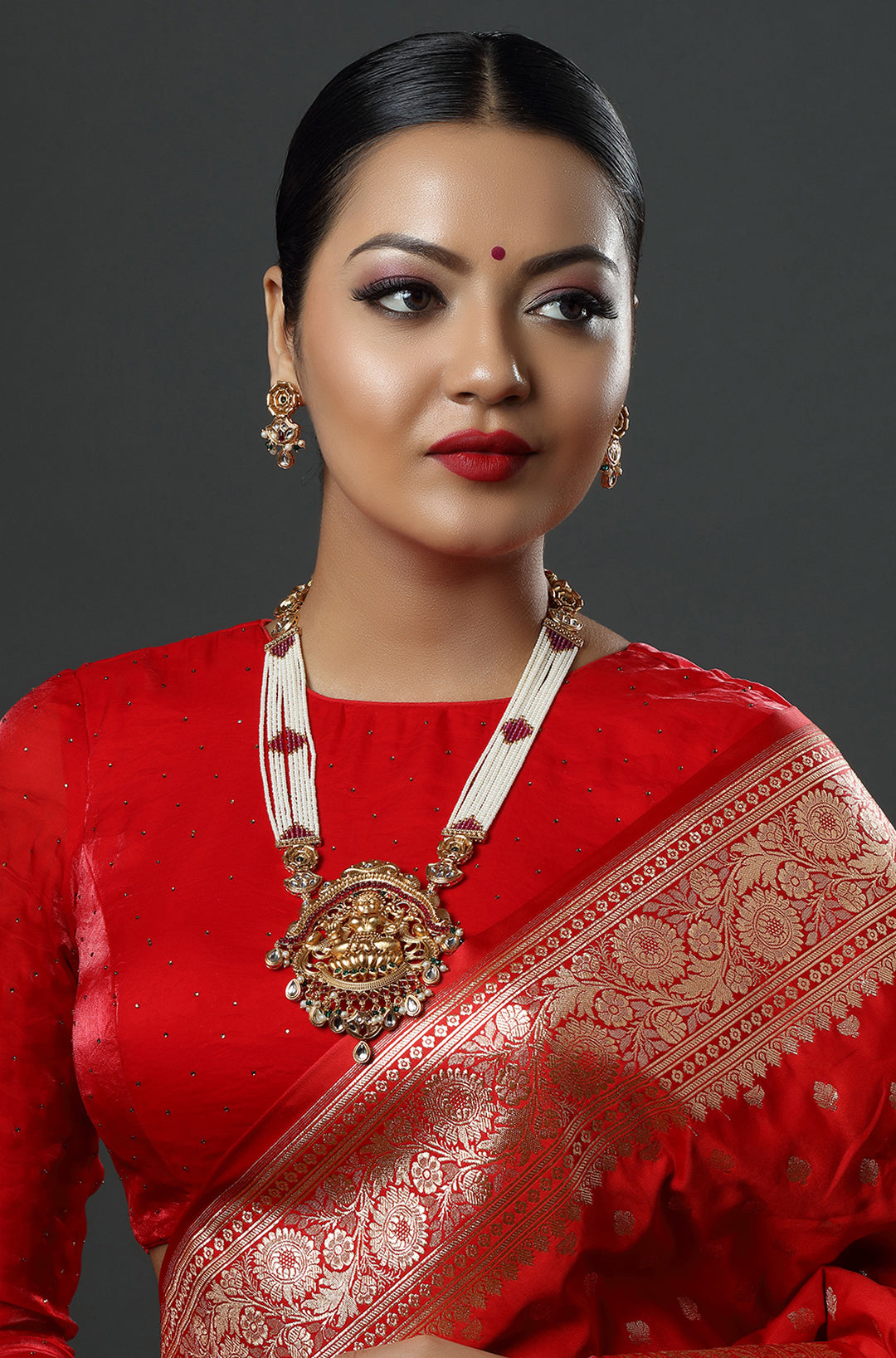 Goddess Lakshmi Motif Necklace