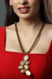 Agate Waterfall Pendant Necklace