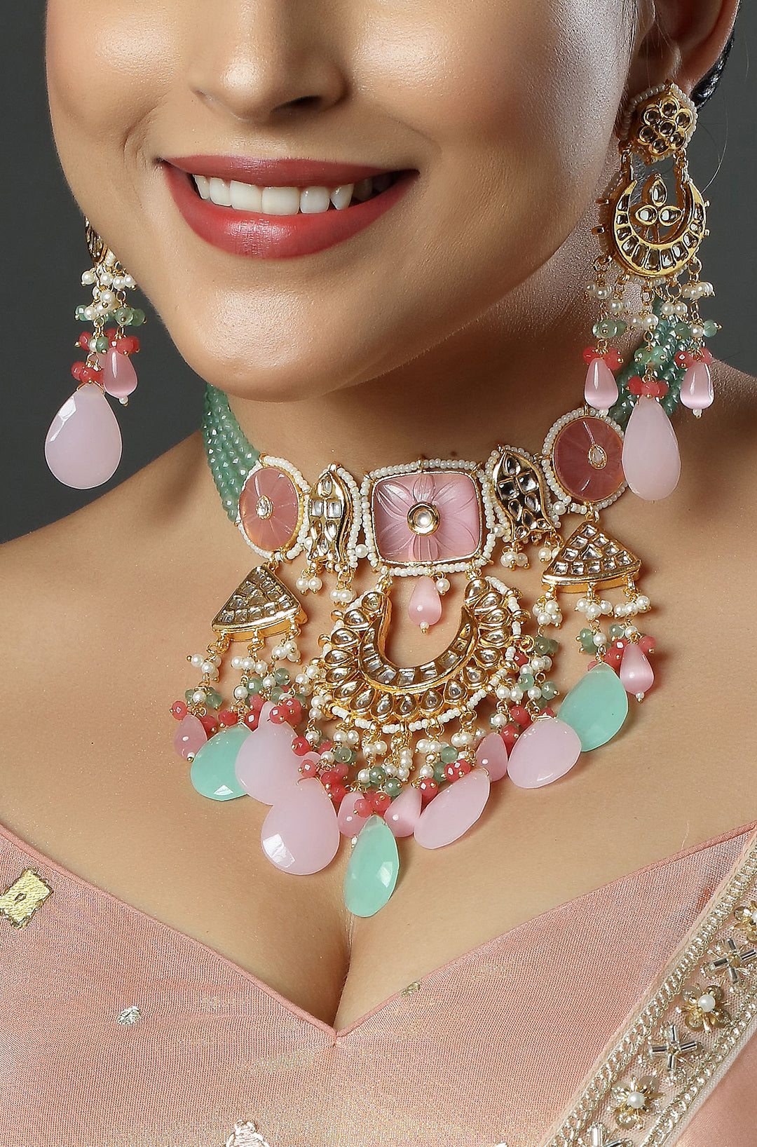 Blushing Crescent Enchanted Choker Necklace