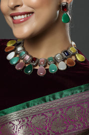 Gold-Plated Kundan-Studded Necklace