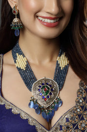 Handcrafted Gold Plated Laakh based Necklace set