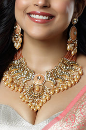 Bib Kundan & Meenakari Necklace