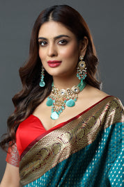 Mughal Turquoise Vista Ensemble Choker Necklace