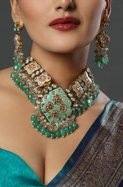 The Turquoise Garden Kundan Choker Necklace