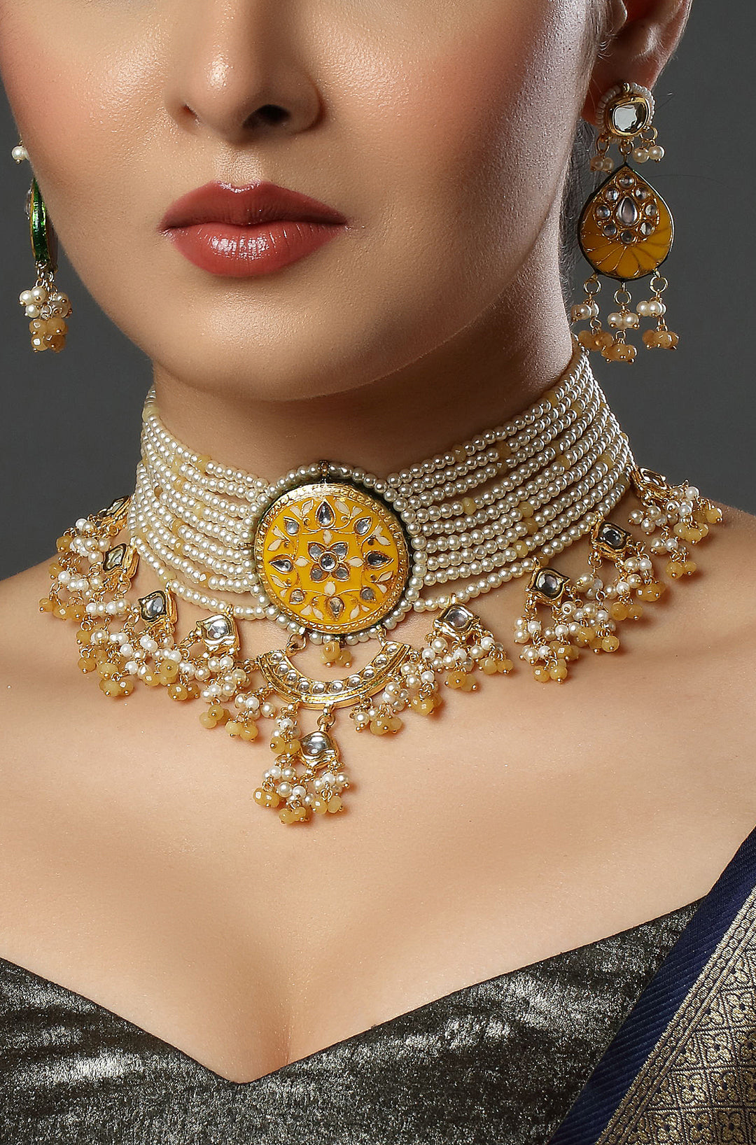 The Marigold Radiance Kundan Choker Necklace