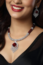 Sparkling Elegance Radiant Brilliance American Diamond Choker Necklace