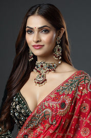 Gold-Plated Kundan Studded Bridal Choker Necklace