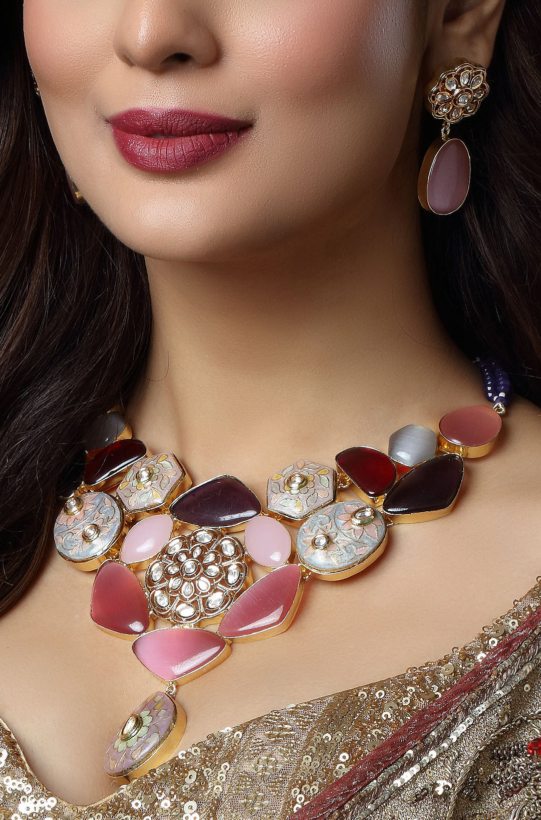 Fusion Multicolor Statement Neck Piece