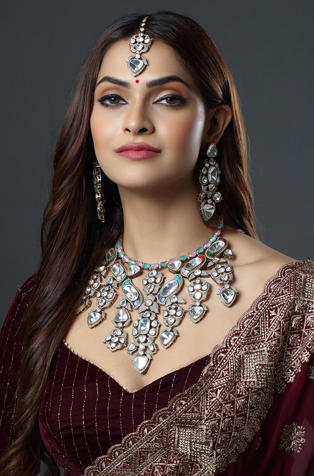 Gold Plated Kundan Studded Necklace