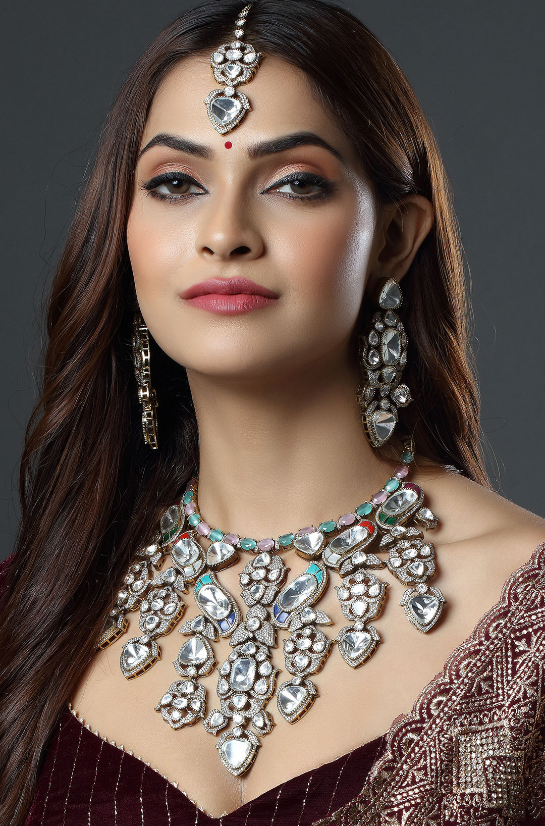 Gold Plated Kundan Studded Necklace