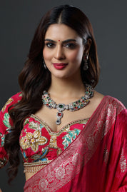 Traditional Multicolor Diamond Necklace