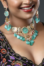Aqua Coral Cascade Necklace
