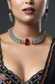 Elegant Moissanite Victorian Choker Necklace