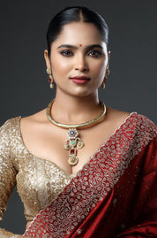 Elegant Gemstones Choker Necklace Set