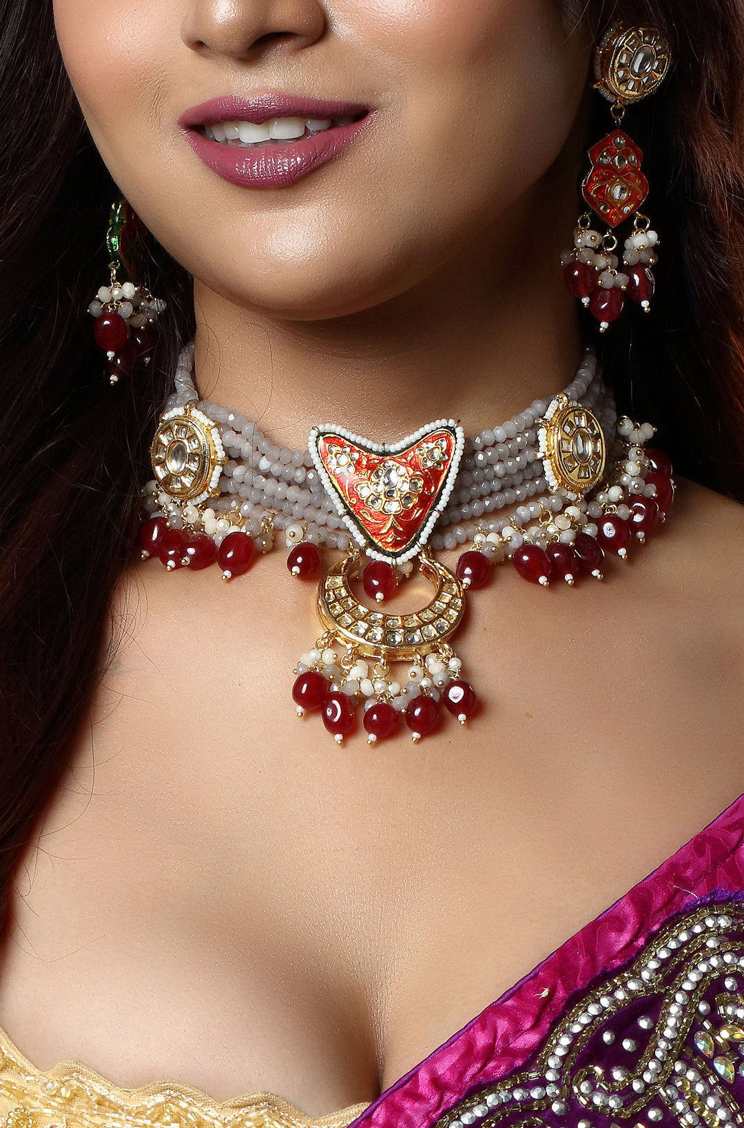 The Ruby Enamel Romance Choker