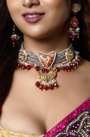 The Ruby Enamel Romance Choker