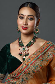 Emerald Victorian Polki Kundan Necklace