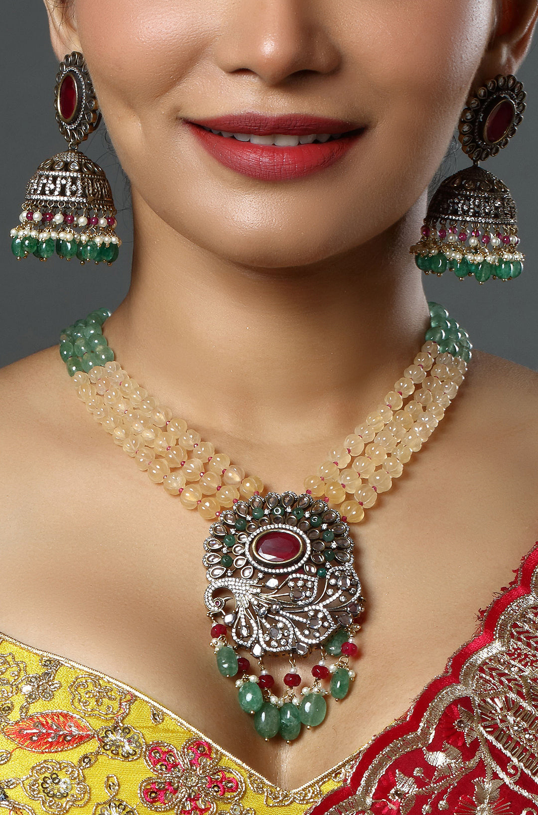 Royal Polki Neck Piece and Set