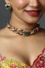 Emerald & Gold Symphony Choker