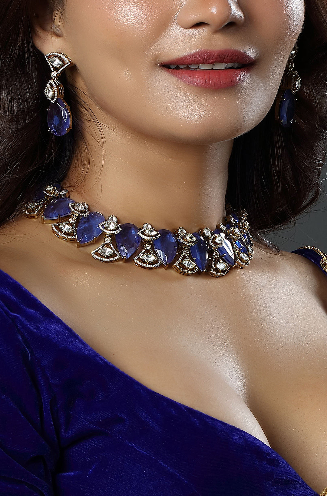 The Polki Sapphire Grandeur Necklace
