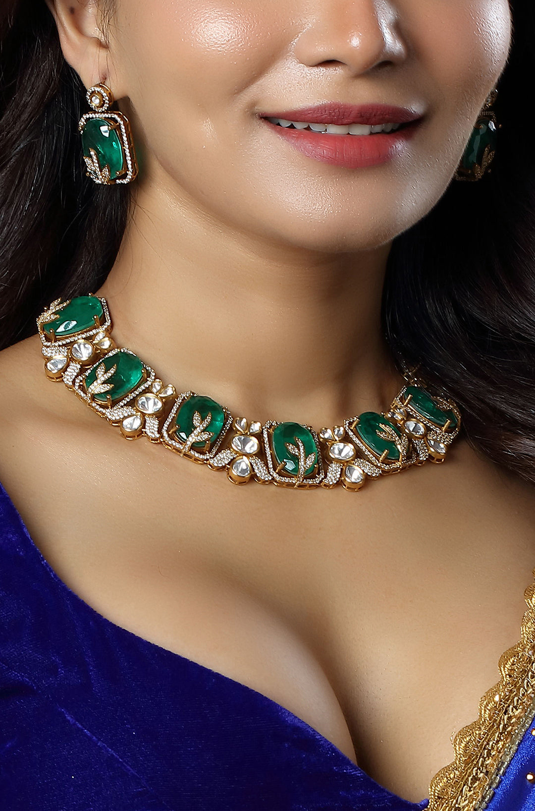 The Regal Emerald Drop Necklace