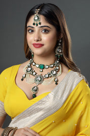 The Regal Green Pearl Ensemble Necklace