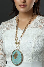 Sunset Weave Pendant Necklace