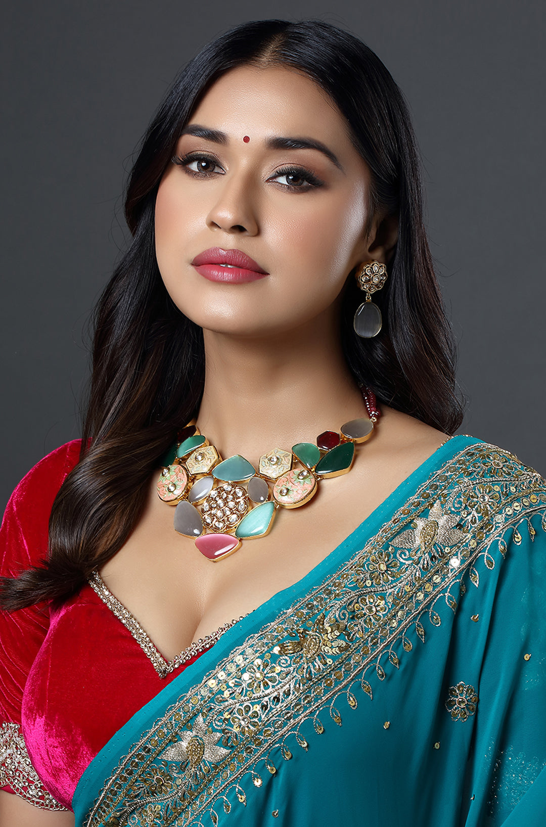 Fusion Multicolor Statement Neck Piece