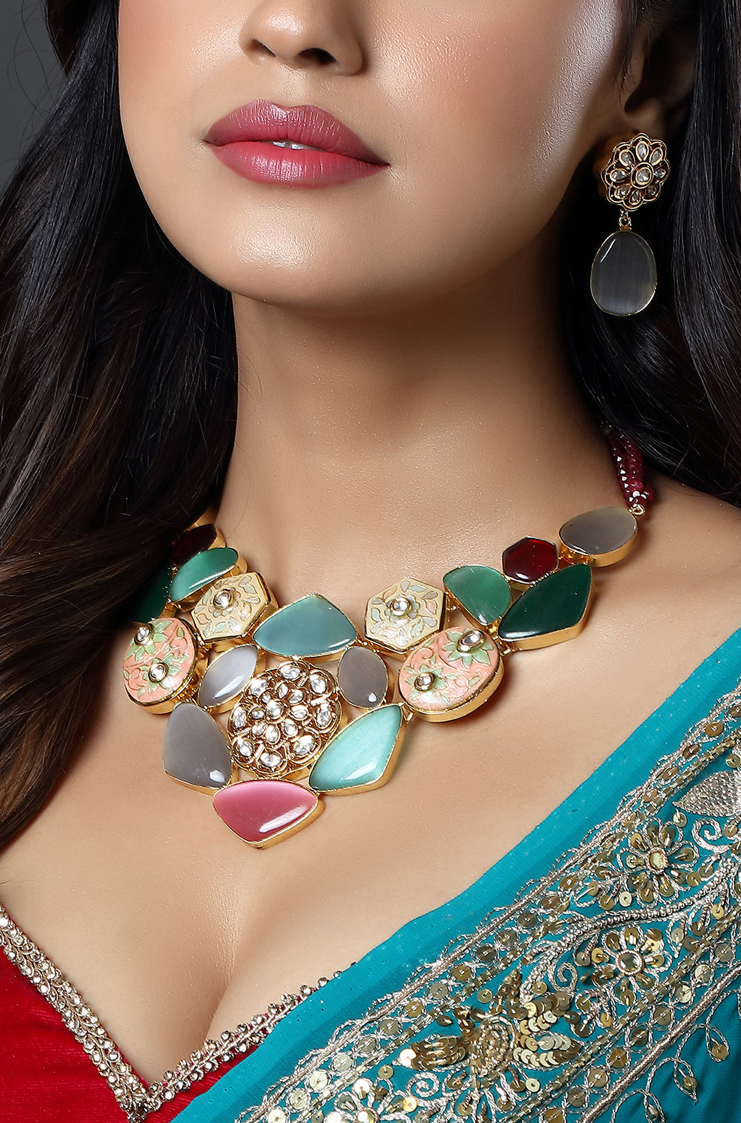 Fusion Multicolor Statement Neck Piece